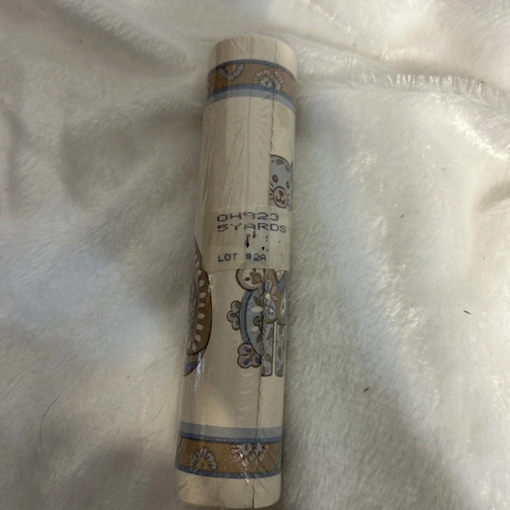 New Vintage 80's Wallpaper Border Kitty Cat Paisley 5 yds x‎ 9